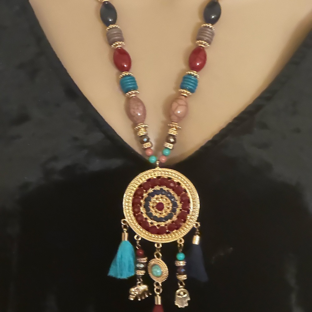 Bohemian Multicolor Beaded Necklace